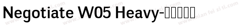 Negotiate W05 Heavy字体转换